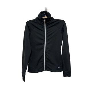 ABACUS Count On It Black Cinch Detail Athletic Jacket Size Small